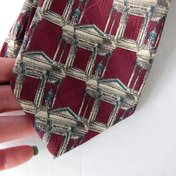 Vintage STRUCTURE SILK MADE IN USA ARCHITECT  Pattern  55” X 4” Wide - Picture 2 of 4